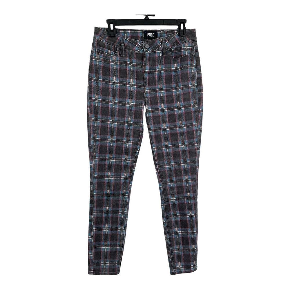 Paige jeans Hoxton ultra skinny black plaid size 29 - Picture 2 of 9